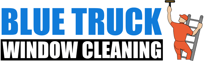 blue truck window cleaning logo